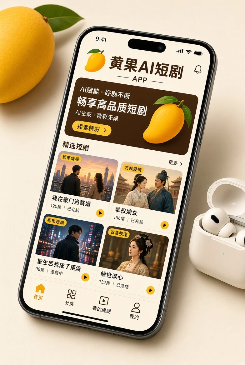 黄果短剧移动端展示